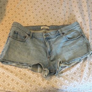 Plus Size 34 Abercrombie & Fitch Mini Short Low Rise Jean Shorts AF A&F